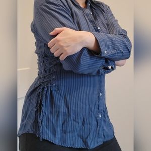 Express Button up Shirt with Lace up Sides